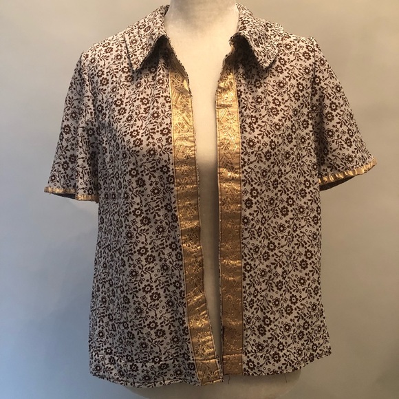 Vintage Gold Trim Cardigan - Picture 1 of 2